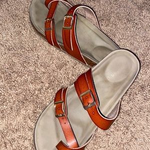 Madden girl brown and gold sandals